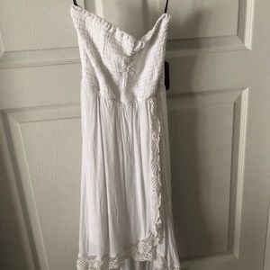 Roxy strapless white dress